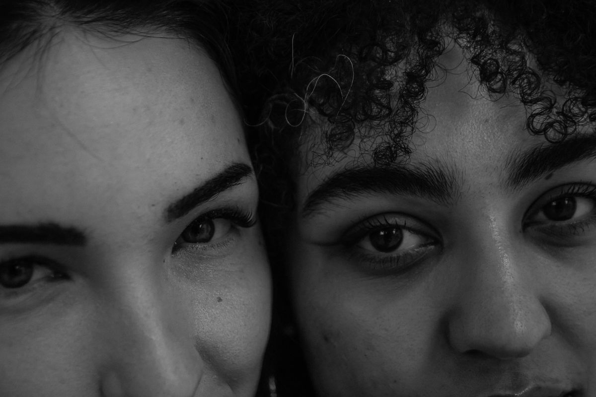 Close-up of healthy curly hair strands